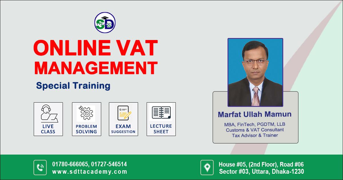 VAT Executive Training BD & Course Price - SDTT Academy